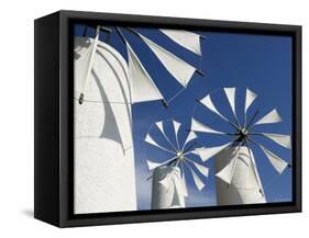 Traditional Cretan Windmills, Ano Kera, Iraklio Province, Crete, Greece-Walter Bibikow-Framed Stretched Canvas