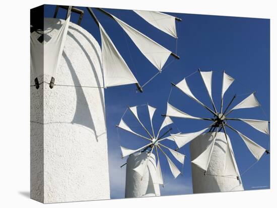 Traditional Cretan Windmills, Ano Kera, Iraklio Province, Crete, Greece-Walter Bibikow-Stretched Canvas