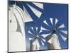 Traditional Cretan Windmills, Ano Kera, Iraklio Province, Crete, Greece-Walter Bibikow-Mounted Photographic Print