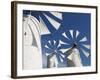 Traditional Cretan Windmills, Ano Kera, Iraklio Province, Crete, Greece-Walter Bibikow-Framed Photographic Print
