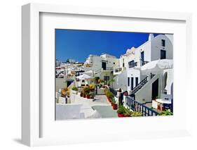 Traditional Cycladic Architectural Style Santorini-Maugli-l-Framed Photographic Print