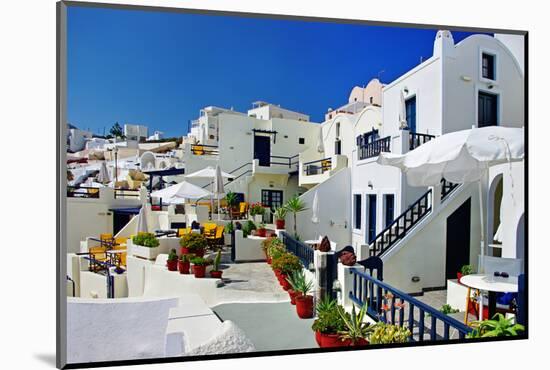 Traditional Cycladic Architectural Style Santorini-Maugli-l-Mounted Photographic Print