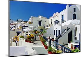 Traditional Cycladic Architectural Style Santorini-Maugli-l-Mounted Photographic Print