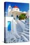 Traditional Cycladic Architecture - Milos Island-Maugli-l-Stretched Canvas