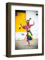 Traditional Dancer at the Paro Festival, Paro, Bhutan, Asia-Jordan Banks-Framed Photographic Print