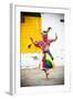 Traditional Dancer at the Paro Festival, Paro, Bhutan, Asia-Jordan Banks-Framed Photographic Print