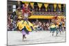 Traditional Dancers at the Paro Festival, Paro, Bhutan, Asia-Jordan Banks-Mounted Photographic Print