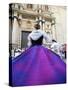 Traditional Dancing Outside the 13th Century Iglesia Y Convento Del Carmen, Valencia, Spain-Neil Farrin-Stretched Canvas