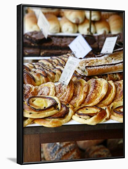 Traditional Danish Pastry at Bager Lucas Bakery in Tonder, Jutland, Denmark, Scandinavia, Europe-Yadid Levy-Framed Photographic Print