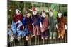 Traditional Dolls for Sale in the Market, Bagan (Pagan), Myanmar (Burma), Asia-Tuul-Mounted Photographic Print