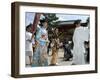 Traditional Dress and Procession for Tea Ceremony, Yasaka Jinja Shrine, Kyoto, Honshu Island, Japan-Christian Kober-Framed Photographic Print