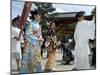 Traditional Dress and Procession for Tea Ceremony, Yasaka Jinja Shrine, Kyoto, Honshu Island, Japan-Christian Kober-Mounted Photographic Print