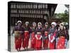 Traditional Dress and Procession for Tea Ceremony, Yasaka Jinja Shrine, Kyoto, Honshu Island, Japan-Christian Kober-Stretched Canvas