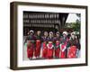 Traditional Dress and Procession for Tea Ceremony, Yasaka Jinja Shrine, Kyoto, Honshu Island, Japan-Christian Kober-Framed Photographic Print