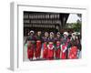 Traditional Dress and Procession for Tea Ceremony, Yasaka Jinja Shrine, Kyoto, Honshu Island, Japan-Christian Kober-Framed Photographic Print