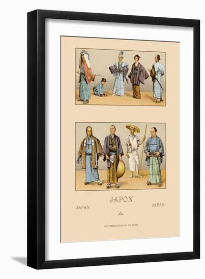 Traditional Dress of Diverse Japanese Castes-Racinet-Framed Art Print