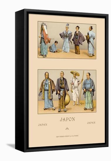 Traditional Dress of Diverse Japanese Castes-Racinet-Framed Stretched Canvas