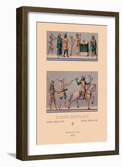 Traditional Dress of Medieval Europe-Racinet-Framed Art Print