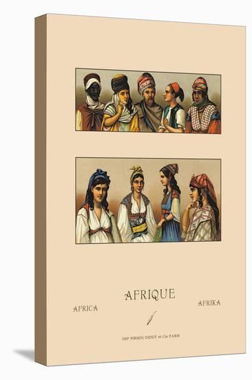 Traditional Dress of Northern Africa-Racinet-Stretched Canvas