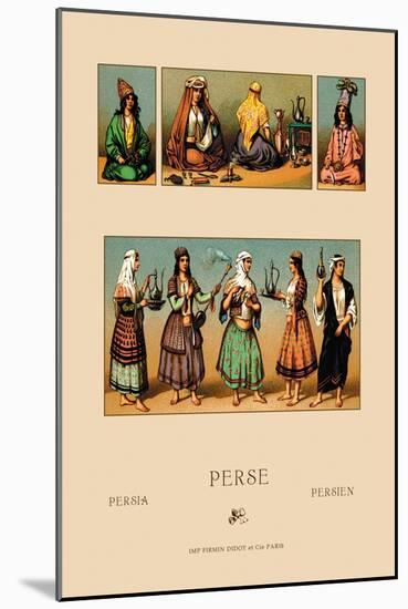 Traditional Dress of Persia-Racinet-Mounted Art Print