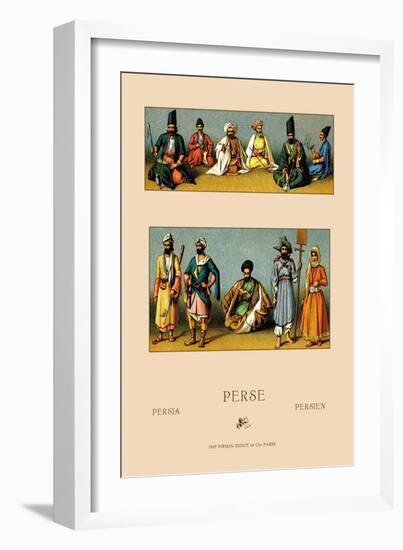 Traditional Dress of Persia-Racinet-Framed Art Print