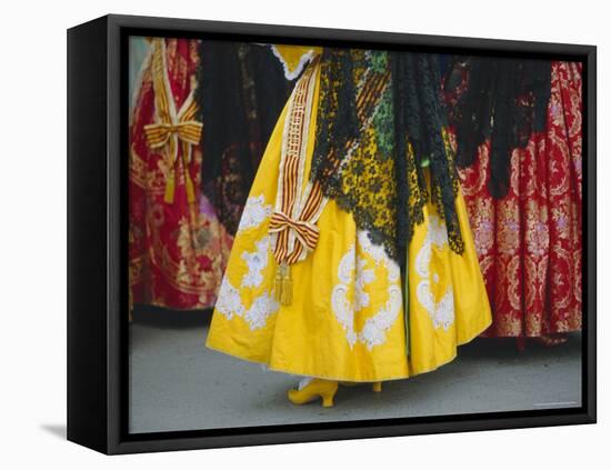 Traditional Dresses, Las Fallas Fiesta, Valencia, Spain, Europe-Rob Cousins-Framed Stretched Canvas