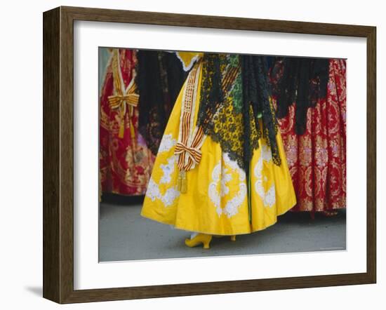 Traditional Dresses, Las Fallas Fiesta, Valencia, Spain, Europe-Rob Cousins-Framed Photographic Print