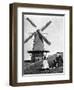 Traditional Dutch Scene with Windmill, Holland, 1936-Donald Mcleish-Framed Giclee Print