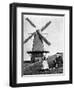 Traditional Dutch Scene with Windmill, Holland, 1936-Donald Mcleish-Framed Giclee Print