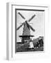 Traditional Dutch Scene with Windmill, Holland, 1936-Donald Mcleish-Framed Giclee Print