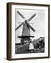 Traditional Dutch Scene with Windmill, Holland, 1936-Donald Mcleish-Framed Giclee Print