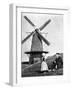 Traditional Dutch Scene with Windmill, Holland, 1936-Donald Mcleish-Framed Giclee Print