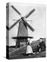 Traditional Dutch Scene with Windmill, Holland, 1936-Donald Mcleish-Stretched Canvas