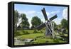 Traditional Dutch Windmill, Zuiderzee Open Air Museum, Lake Ijssel-Peter Richardson-Framed Stretched Canvas