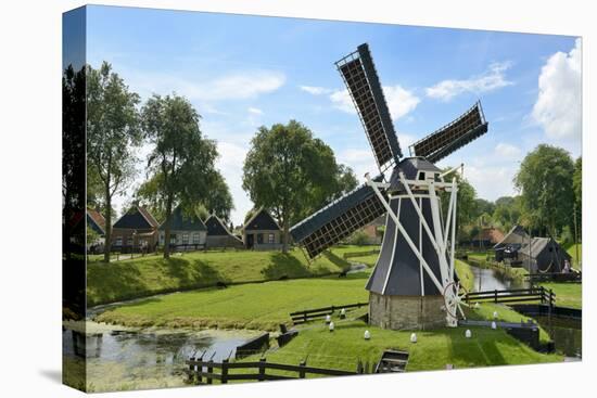 Traditional Dutch Windmill, Zuiderzee Open Air Museum, Lake Ijssel-Peter Richardson-Stretched Canvas