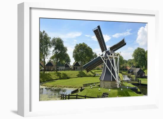 Traditional Dutch Windmill, Zuiderzee Open Air Museum, Lake Ijssel-Peter Richardson-Framed Photographic Print