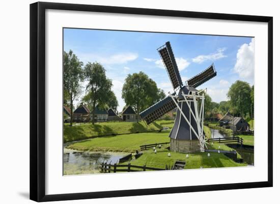 Traditional Dutch Windmill, Zuiderzee Open Air Museum, Lake Ijssel-Peter Richardson-Framed Photographic Print