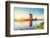 Traditional Dutch Windmills from the Channel Rotterdam. Holland.-standret-Framed Photographic Print