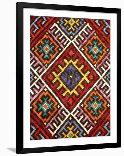 Traditional embroidery, Zakarpattia Oblast, Transcarpathia, Ukraine-Ivan Vdovin-Framed Photographic Print