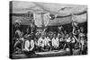 Traditional Enemies Assembled at a Peace Conference in Claudetown, Sarawak, C1899-Charles Hose-Stretched Canvas