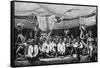 Traditional Enemies Assembled at a Peace Conference in Claudetown, Sarawak, C1899-Charles Hose-Framed Stretched Canvas