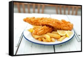 Traditional English Fish and Chips-Pixelbliss-Framed Stretched Canvas