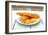 Traditional English Fish and Chips-Pixelbliss-Framed Photographic Print
