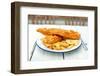 Traditional English Fish and Chips-Pixelbliss-Framed Photographic Print