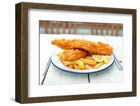 Traditional English Fish and Chips-Pixelbliss-Framed Photographic Print