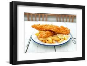 Traditional English Fish and Chips-Pixelbliss-Framed Photographic Print