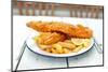 Traditional English Fish and Chips-Pixelbliss-Mounted Photographic Print