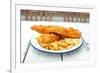 Traditional English Fish and Chips-Pixelbliss-Framed Photographic Print