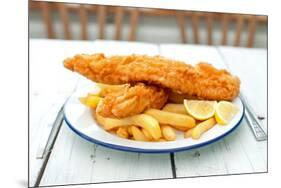 Traditional English Fish and Chips-Pixelbliss-Mounted Photographic Print