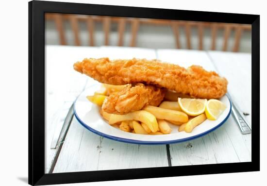 Traditional English Fish and Chips-Pixelbliss-Framed Photographic Print